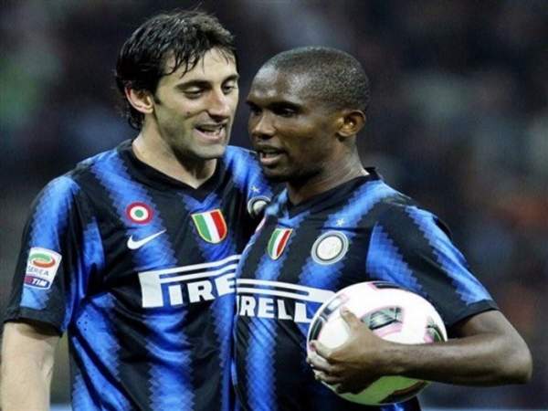 Diego Milito và Samuel Eto’o